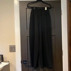 Zara  wide leg pin tuck elastic waist cotton pants